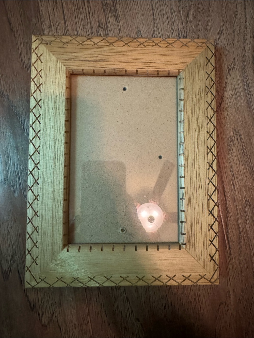 Handcrafted Wood Picture Frame in Natural Brown 4x6